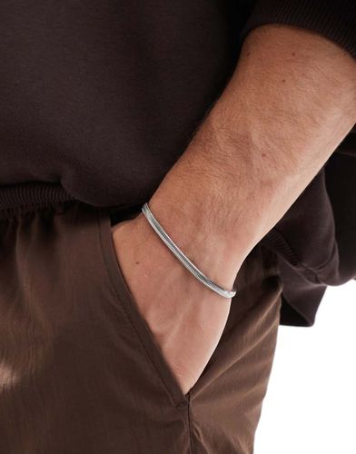 Bracelet à maillons plats en acier inoxydable imperméable - Asos Design - Modalova