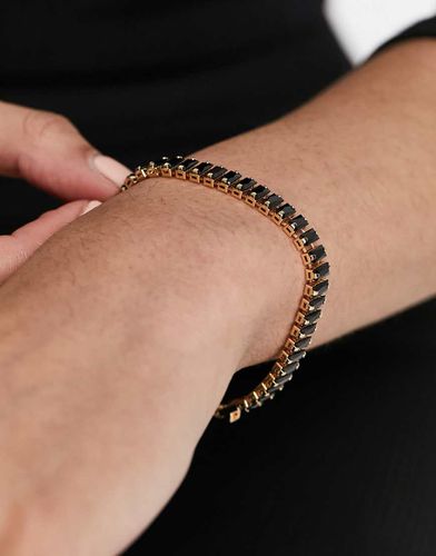 Bracelet avec cristaux en zircons cubiques - /noir - Asos Design - Modalova