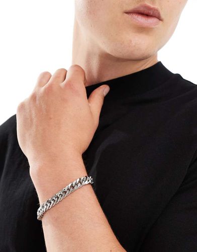 Bracelet en acier inoxydable imperméable à maillons épais - Asos Design - Modalova