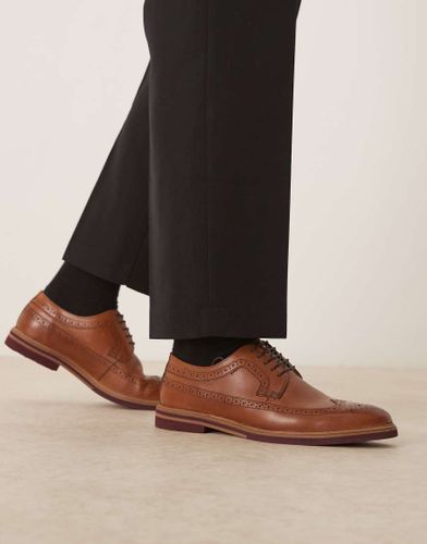 Derbies en cuir  lacets et bout golf - Fauve - Asos Design - Modalova