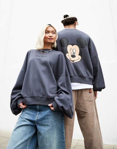 Disney - Sweat unisexe ultra-oversize à imprimé Mickey Mouse - Anthracite - Asos Design - Modalova