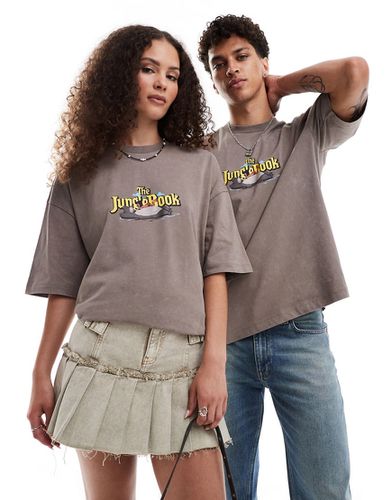 Disney - T-shirt unisexe oversize avec imprimé Le Livre de la Jungle à l'avant - Marron délavé - Asos Design - Modalova