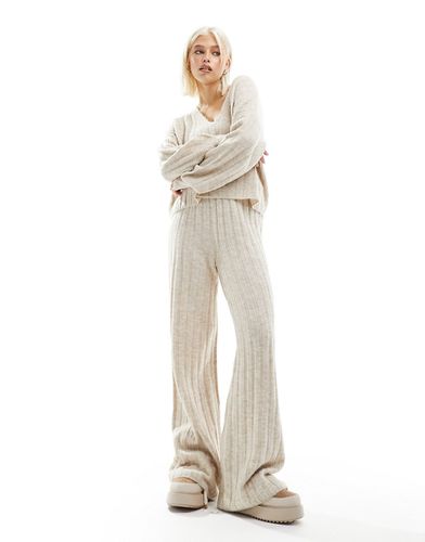 Ensemble confort en maille de qualité supérieure avec pull et pantalon - Beige - Asos Design - Modalova