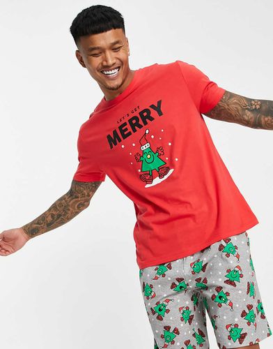 Ensemble de pyjama de Noël avec imprimé Mr Men - Asos Design - Modalova