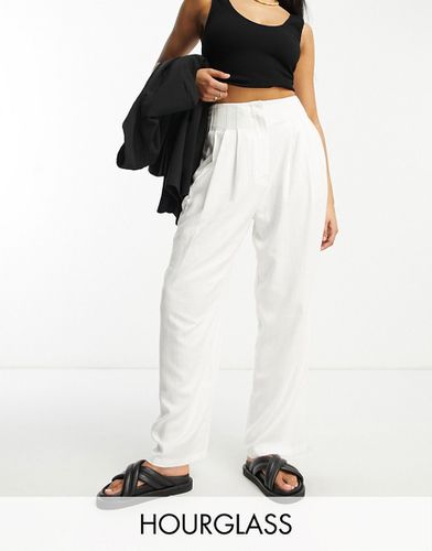 Hourglass - Pantalon en lin mélangé avec taille surpiquée - Asos Design - Modalova
