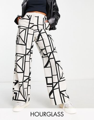 Hourglass - Pantalon large imprimé - et blanc - Asos Design - Modalova