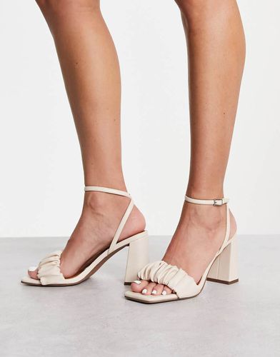 Halo - Sandales à talon mi-haut et détail froncé - cassé - Asos Design - Modalova