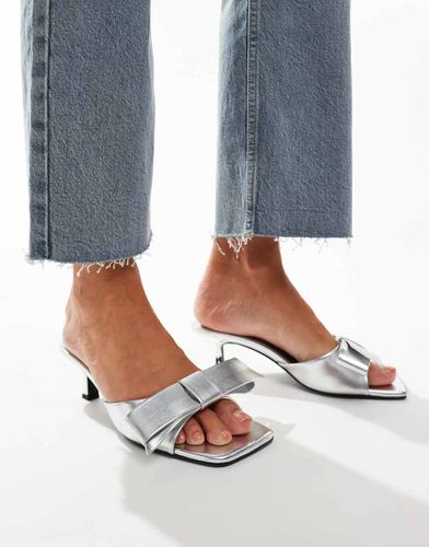 Hyphen - Mules à talon mi-haut et détail naud - Asos Design - Modalova