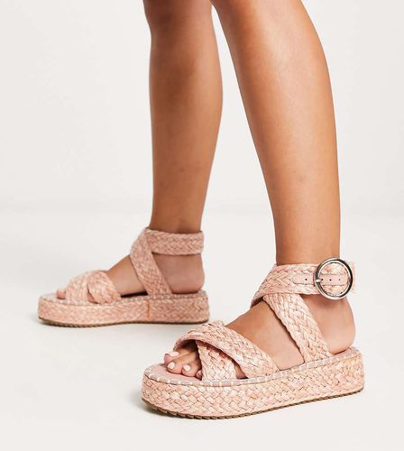 Journey - Espadrilles larges en raphia - Asos Design - Modalova