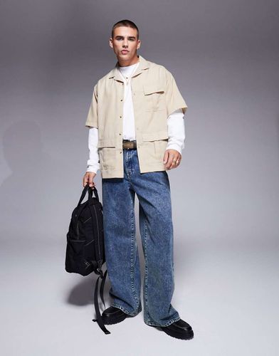 Jean ultra-baggy - foncé délavé - Asos Design - Modalova