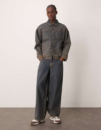 Jean d'ensemble ultra baggy - délavé - Asos Design - Modalova