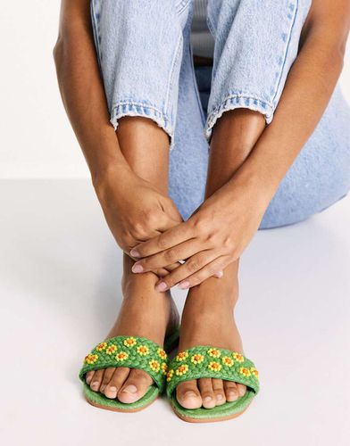 Juicy - Mules style espadrilles ornées de fleurs en perles - Asos Design - Modalova