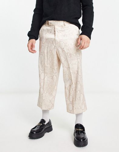 Jupe-culotte large élégante à imprimé serpent - Taupe - Asos Design - Modalova