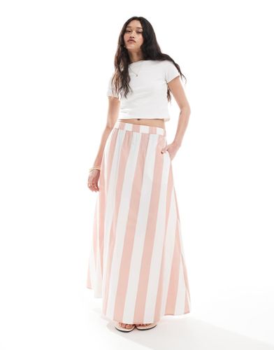 Jupe d'ensemble longue et vase en coton ray - Rose - Asos Design - Modalova