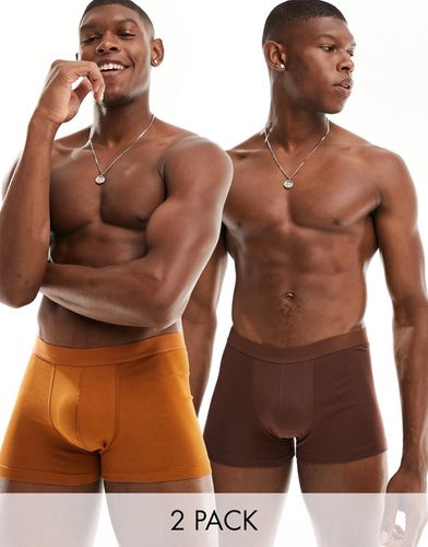 Lot de 2 boxers - Tons marron - Asos Design - Modalova