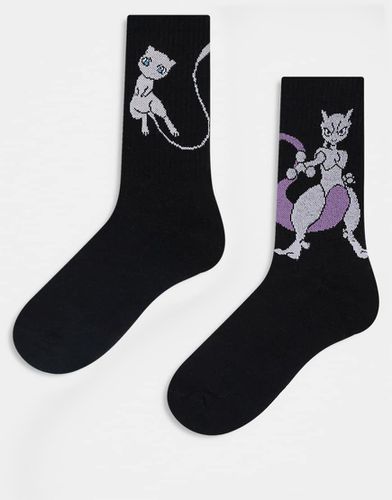 Lot de 2 paires de chaussettes à imprimé Pokémon Mew - Asos Design - Modalova