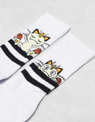 Lot de 2 paires de chaussettes à imprimé Pokémon Miaouss - Asos Design - Modalova