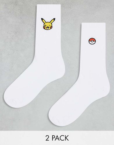 Lot de 2 paires de chaussettes à motif Pokémon - Asos Design - Modalova