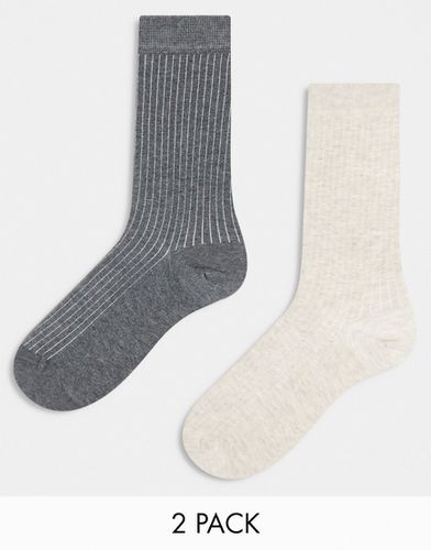 Lot de 2 paires de chaussettes en maille fine - Asos Design - Modalova