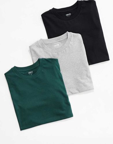 Lot de 3 t-shirts ras de cou - Multiples couleurs - Asos Design - Modalova