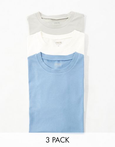 Lot de 3 t-shirts ras de cou - Multiples couleurs - Asos Design - Modalova