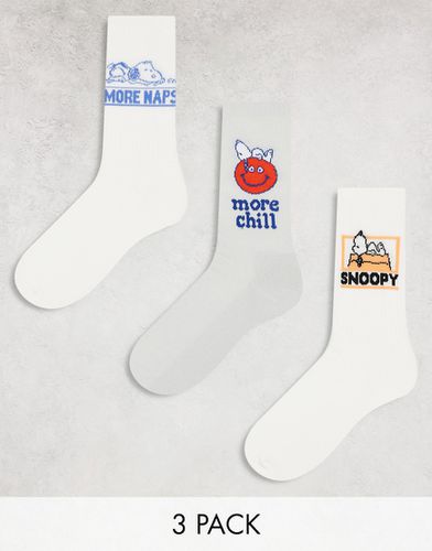 Lot de 3 paires de chaussettes à motif Snoopy - Asos Design - Modalova