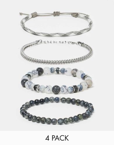 Lot de 4 bracelets de perles - Tons - Asos Design - Modalova