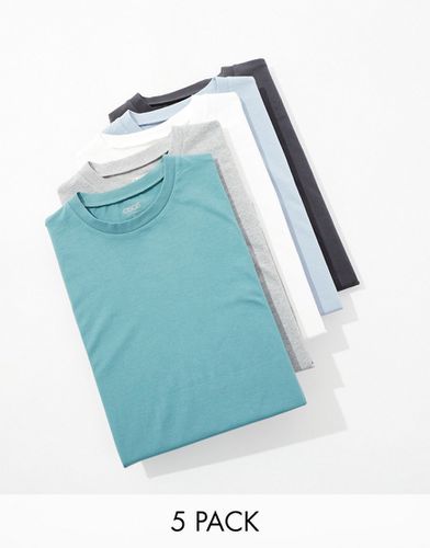 Lot de 5 t-shirts oversize - Différentes couleurs - Asos Design - Modalova