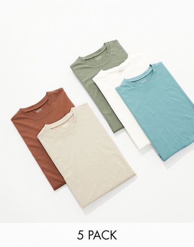 Lot de 5 t-shirts oversize - Différentes couleurs - Asos Design - Modalova