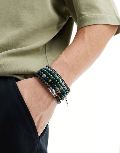 Lot de 5 bracelets mélangés - Vert - Asos Design - Modalova