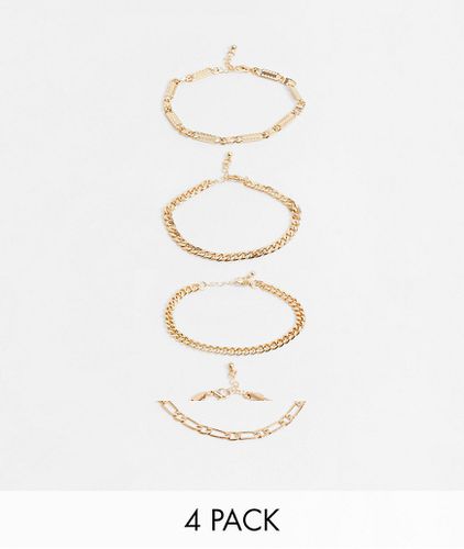 Lot de bracelets chaîne avec détail vague grecque - Asos Design - Modalova