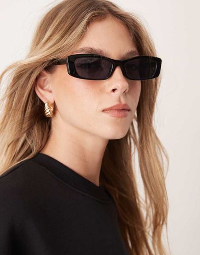 Lunettes de soleil carrées fines - brillant - Asos Design - Modalova