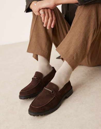 Mocassins chunky en daim avec mors - Marron - Asos Design - Modalova