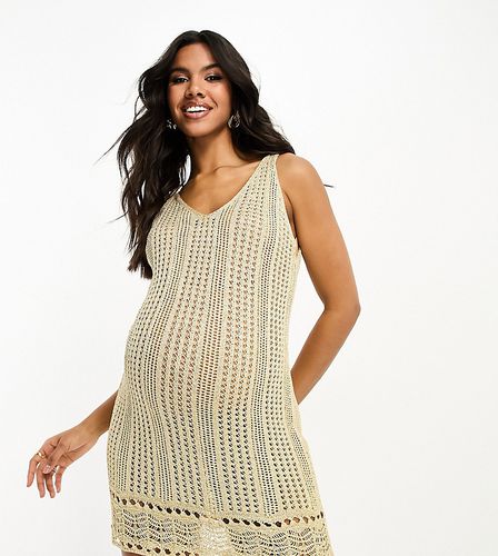 ASOS DESIGN Maternity - Robe courte crochetée - métallisé - Asos Maternity - Modalova