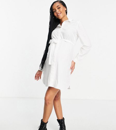 ASOS DESIGN Maternity - Robe chemise courte en coton avec ceinture à nouer - Asos Maternity - Modalova