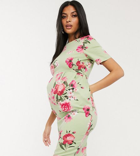 ASOS DESIGN Maternity - Robe fluide mi-longue à fleurs - ASOS Maternity - Modalova