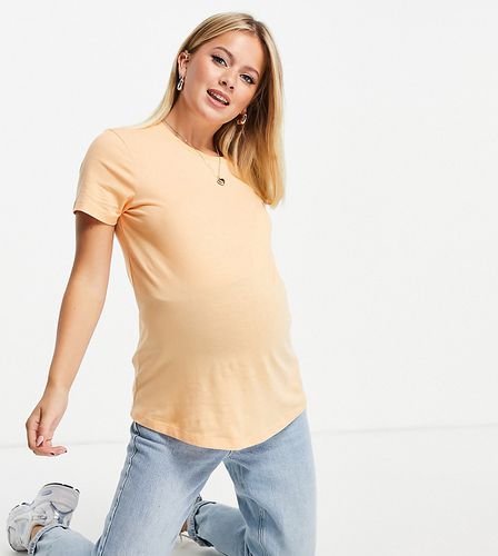 ASOS DESIGN Maternity - Ultimate - T-shirt ras cou en coton - Pêche - Asos Maternity - Modalova