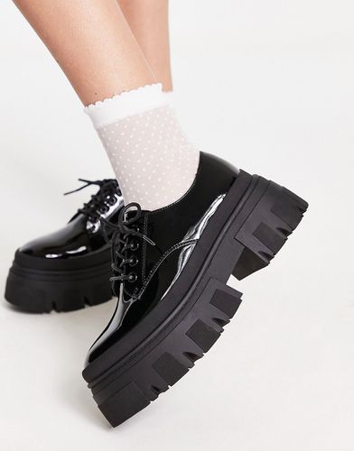 Magda - Chaussures plates chunky à lacets - verni - Asos Design - Modalova
