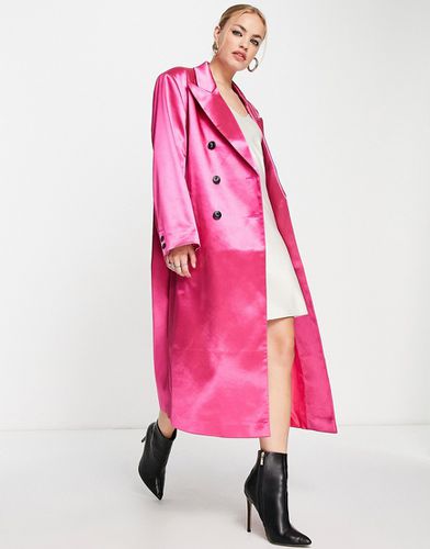 Manteau en satin coupe masculine - Asos Design - Modalova