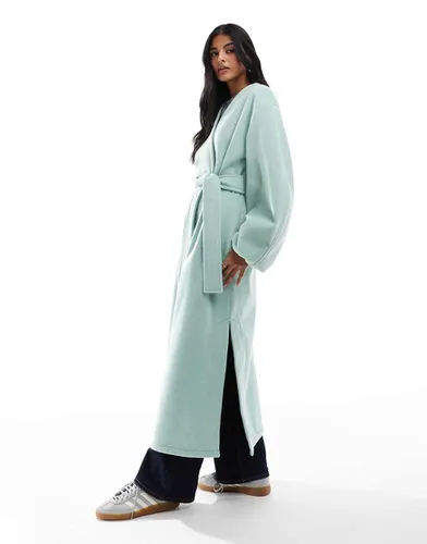 Manteau long habillé léger - Sauge - Asos Design - Modalova