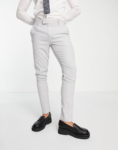Mariage - Pantalon de costume ajusté micro-texturé - glacé - Asos Design - Modalova