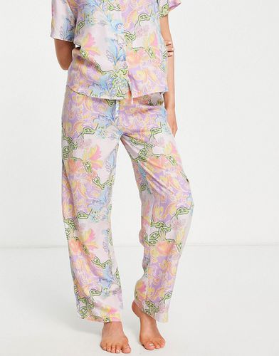 Mix & Match - Pantalon de pyjama en modal à imprimé foulard chaîne - Asos Design - Modalova