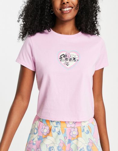 Mix & Match - T-shirt de pyjama à imprimé Powerpuff Girls - ASOS DESIGN - Modalova