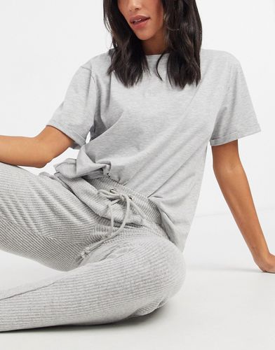 Mix & Match - T-shirt de pyjama en jersey - chiné - Asos Design - Modalova