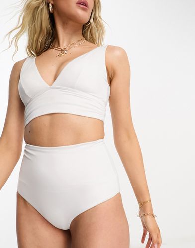 Mix and Match - Bas de bikini couvrant à taille haute avec fronces à l'arrière - Asos Design - Modalova