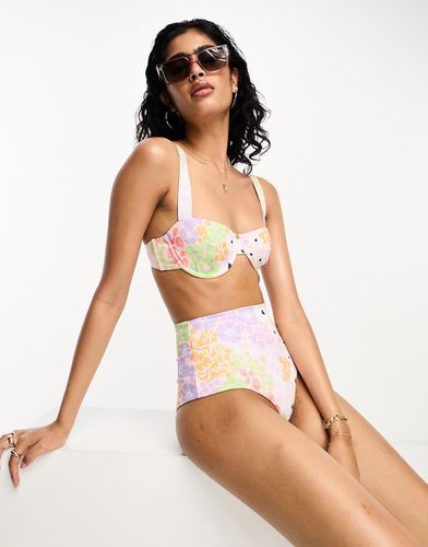 Mix and Match - Haut de bikini à armatures - Pastel à petites fleurs - Asos Design - Modalova