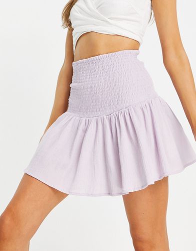 Mini-jupe à taille froncée - Lilas - Asos Design - Modalova