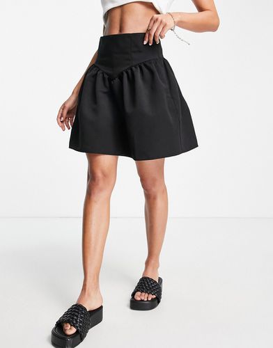 Mini-jupe avec corset à la taille - Noir - Asos Design - Modalova