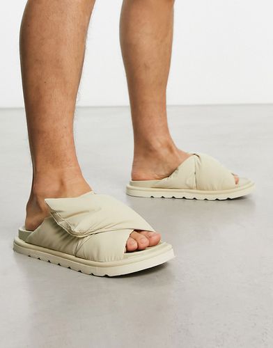 Sandales à lanières matelassées croisées - Taupe - Asos Design - Modalova