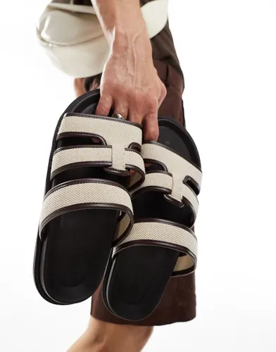 Sandales en tissage naturel avec brides croisées - Asos Design - Modalova